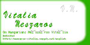 vitalia meszaros business card